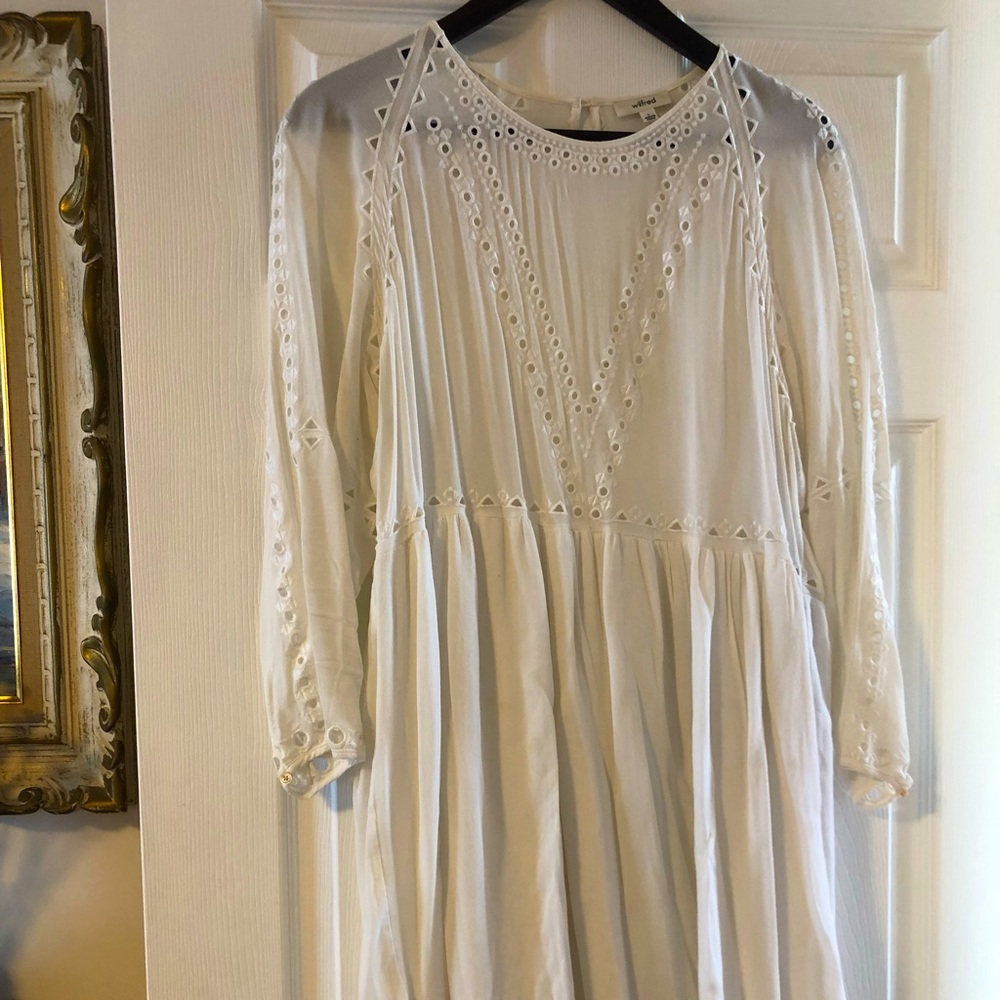 Aritzia Wilfred white eyelet dress
